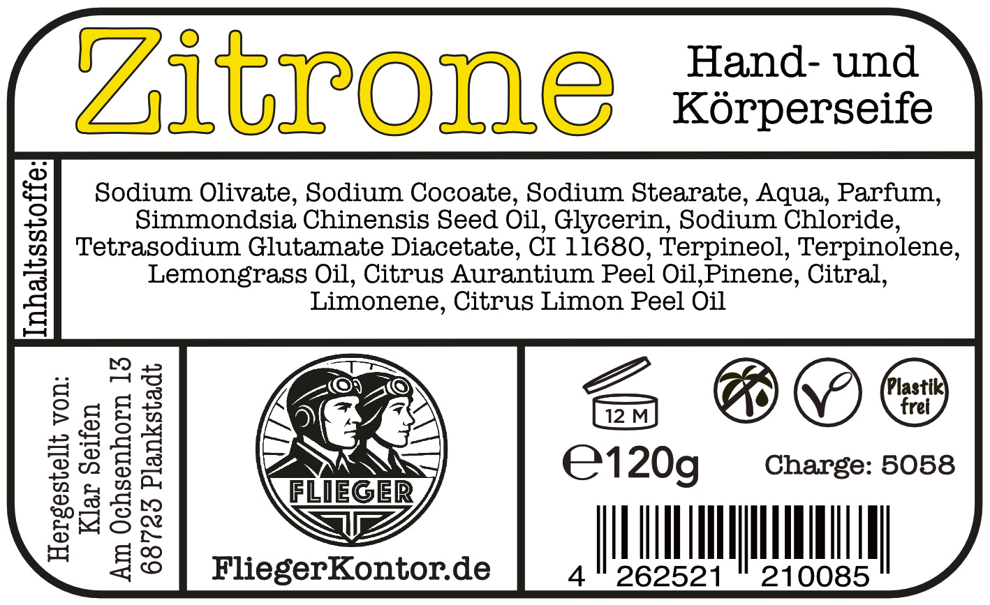 FLIEGER-Seife Zitrone